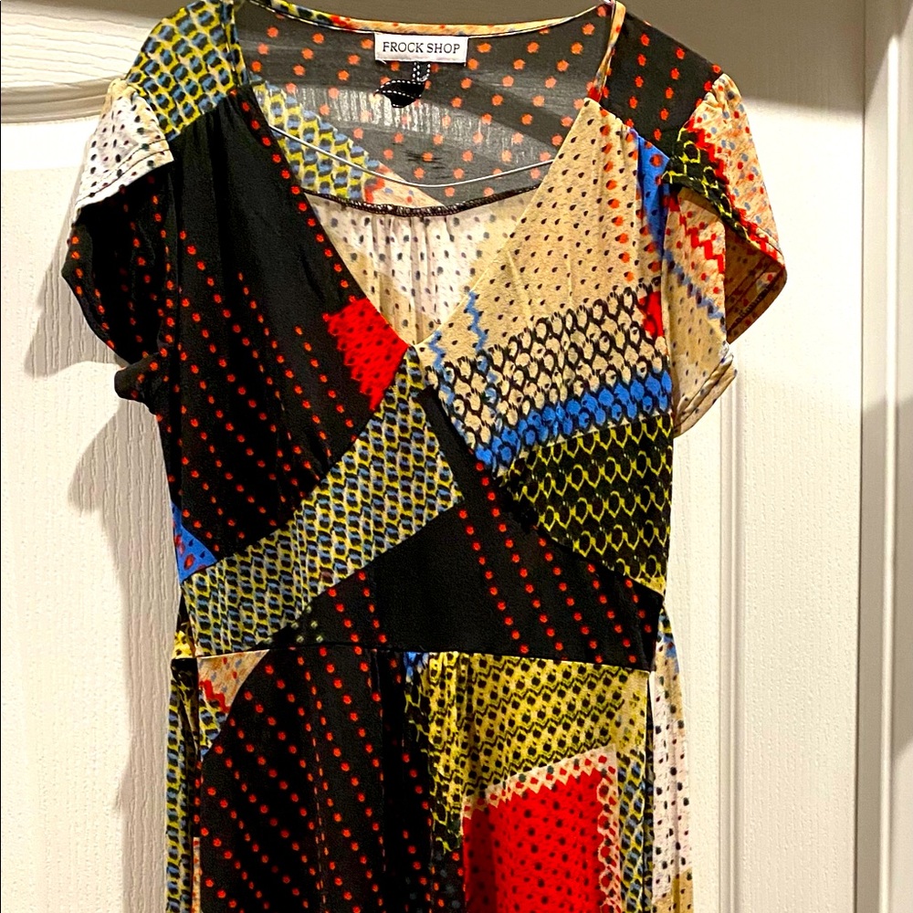 Funky patchwork midi dress 3/$15